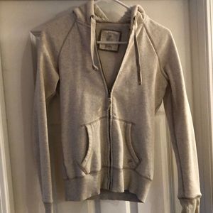 Aerie full zip sweater with fur hood